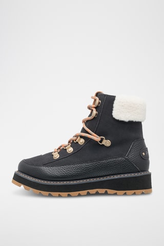 Bottines fourrées en cuir - Noir - Roxy