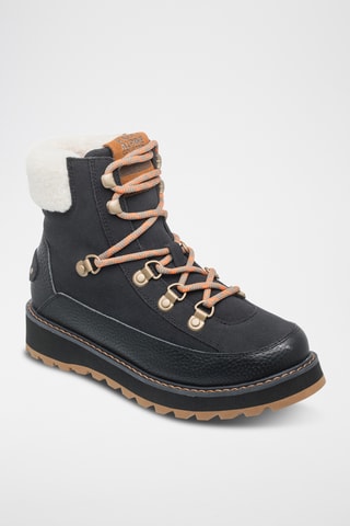 Bottines fourrées en cuir - Noir - Roxy