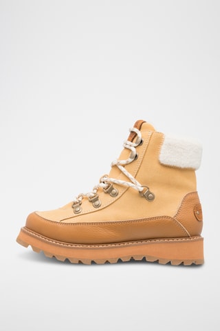 Bottines fourrées en cuir - Marron clair - Roxy