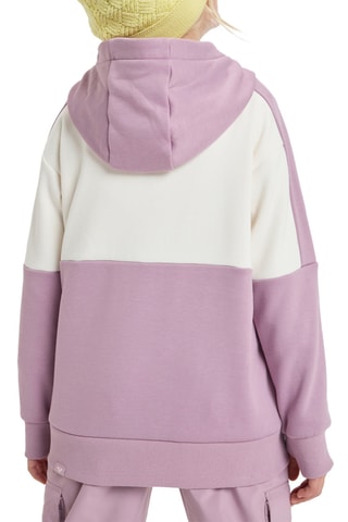 Sweat polaire à capuche - Blanc et violet - Roxy