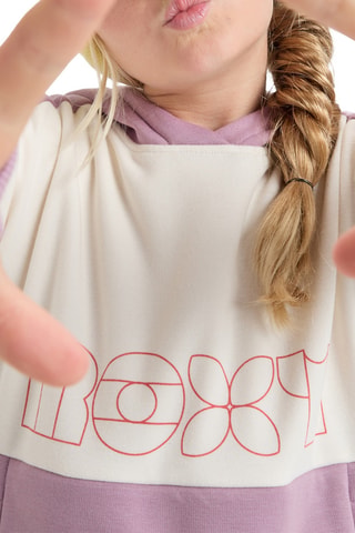 Sweat polaire à capuche - Blanc et violet - Roxy