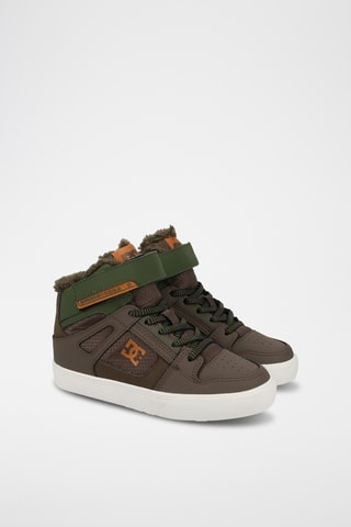 Baskets montantes fourrées en cuir - Vert - DC Shoes