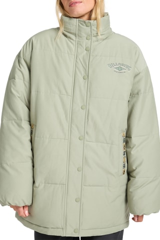 Piumino lungo con cappuccio - Verde acqua - Billabong