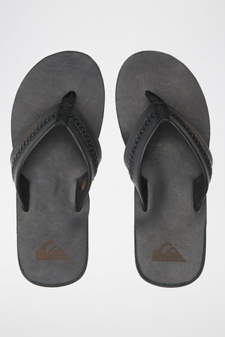 Tongs en cuir - Noir - Quiksilver