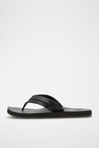 Tongs en cuir - Noir - Quiksilver