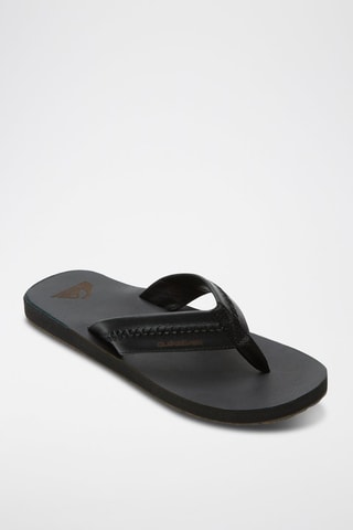Tongs en cuir - Noir - Quiksilver