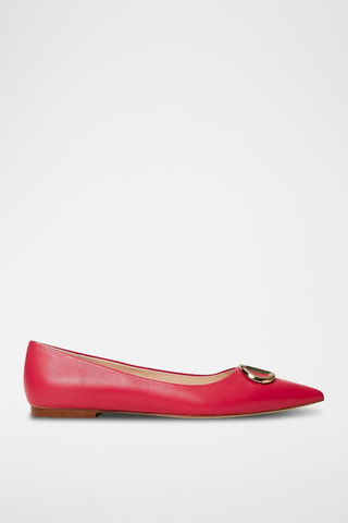 Geitenleren Ballerina's - Fuchsia - Twin Set
