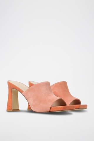 Nubuck Muiltjes met Hak - Oranje - Twin Set