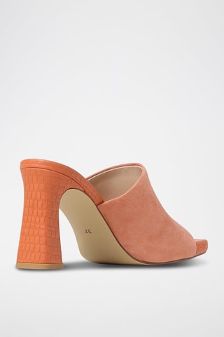 Nubuck Muiltjes met Hak - Oranje - Twin Set
