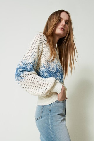 Asymmetrische Trui - Ivoorkleurig - Twin Set