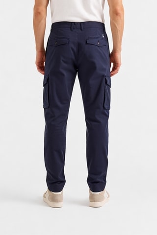 Linnen Cargobroek - Marineblauw - Harmont & Blaine