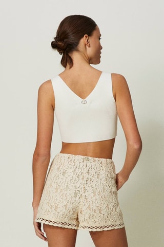 Crop Top - Wit - Twin Set