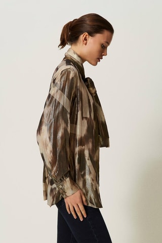 Top - Bruin en Beige - Twin Set
