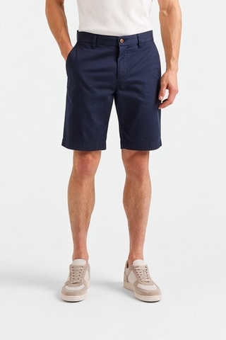 Linnen Short - Marineblauw - Harmont & Blaine