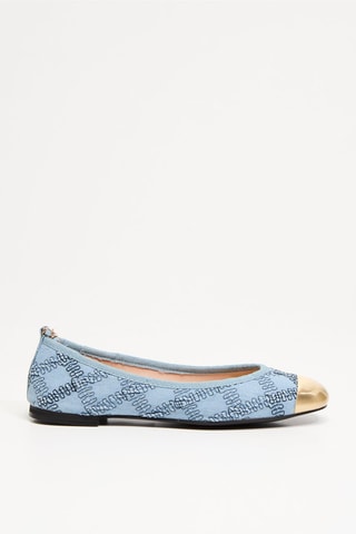 Ballerines en jean - Ciel