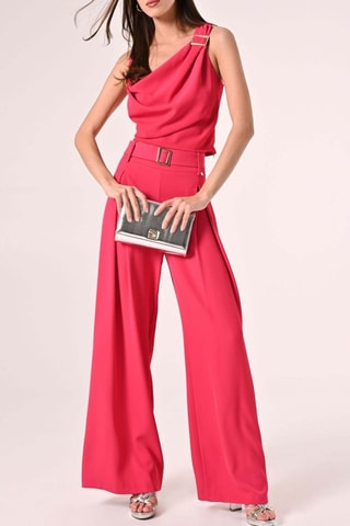 Pantalon tailla haute - Fuchsia