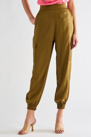 Jogging taille haute - Kaki