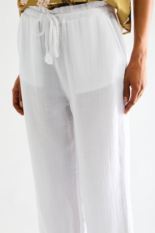 Pantalon taille haute - Blanc