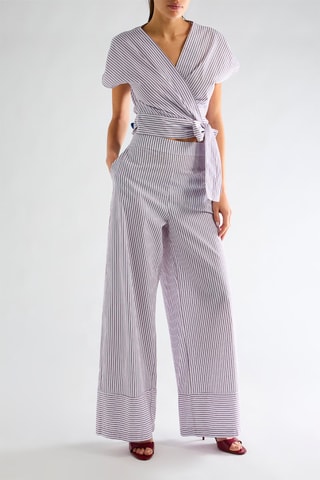 Pantalon taille haute - Bordeaux