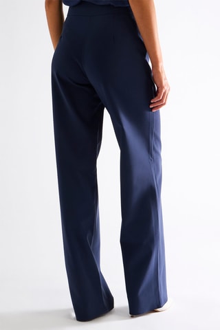 Pantalon taille haute - Bleu marine