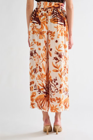 Pantalon taille haute - Ecru