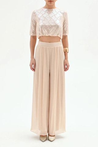 Pantalon palazzo - Beige 