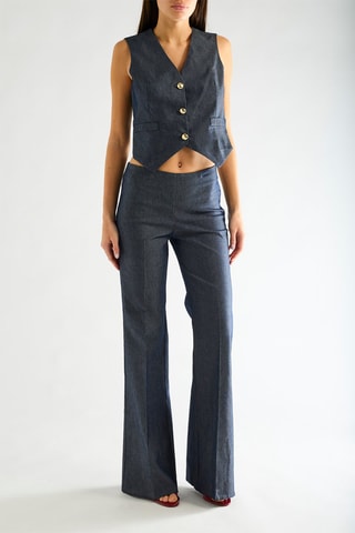 Jean taille haute - Bleu marine