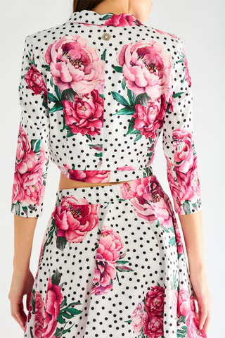 Veste - Fuchsia et blanc