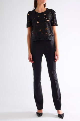 Top en dentelle - Noir