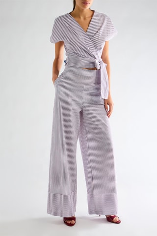 Crop top portefeuille - Bordeaux