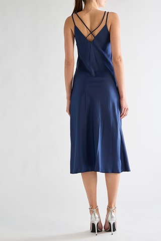 Robe midi - Bleu marine