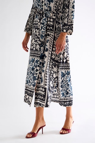 Robe chemise - Noir et écru