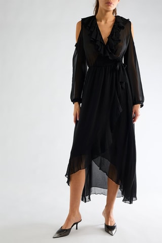 Robe portefeuille - Noir