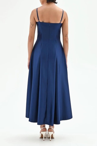 Robe midi sans manches - Bleu 