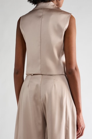 Gilet de costume sans manches - Beige 