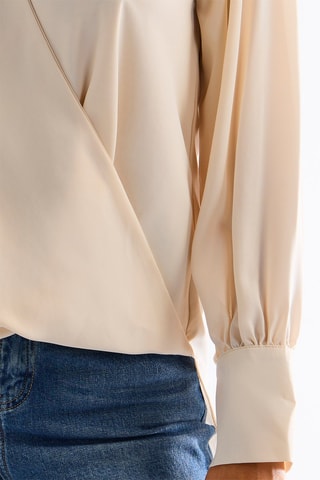 Blouse portefeuille - Beige