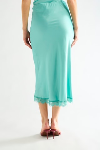 Jupe midi taille haute - Vert d'eau