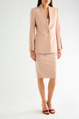 Jupe droite taille haute - Rose poudré