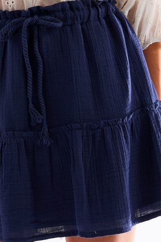 Jupe patineuse taille haute - Bleu marine