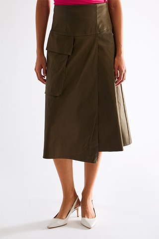 Jupe midi - Kaki
