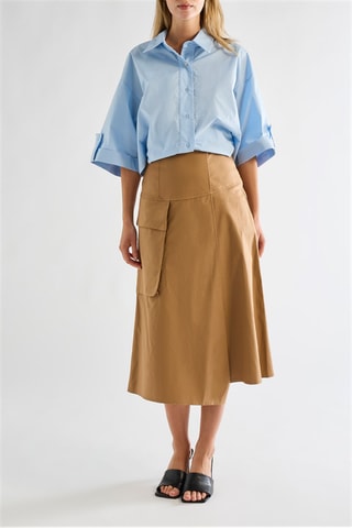 Jupe midi - Beige