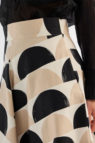 Jupe longue taille haute - Beige