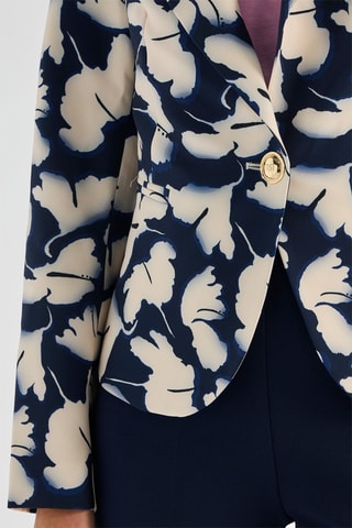 Blazer - Bleu foncé et blanc