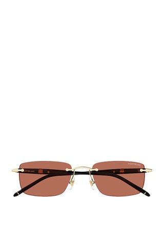 Lunettes de soleil homme - Catégorie 3 - Montblanc - Doré, noir et orange