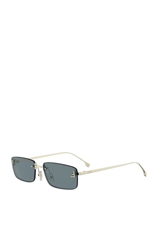 Lunettes de soleil mixte - Catégorie 3 - Fendi - Argenté, gris et noir