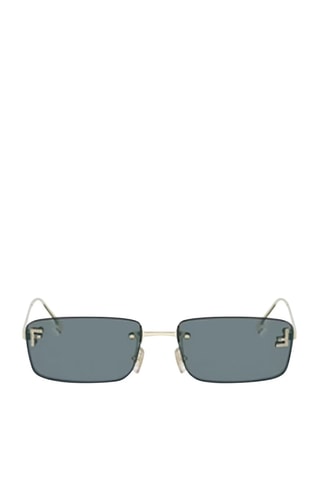 Lunettes de soleil mixte - Catégorie 3 - Fendi - Argenté, gris et noir