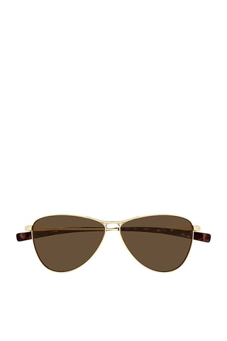 Lunettes de soleil femme - Catégorie 3 - Saint Laurent - Doré et marron