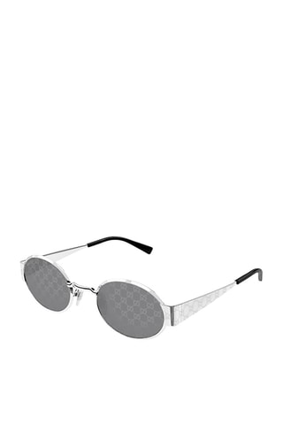 Lunettes de soleil homme - Catégorie 3 - Gucci - Argenté, gris et noir