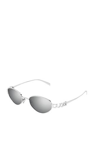Lunettes de soleil femme - Catégorie 3 - Gucci - Argenté et gris