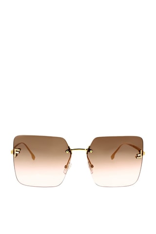 Lunettes de soleil mixte - Catégorie 3 - Fendi - Doré et marron